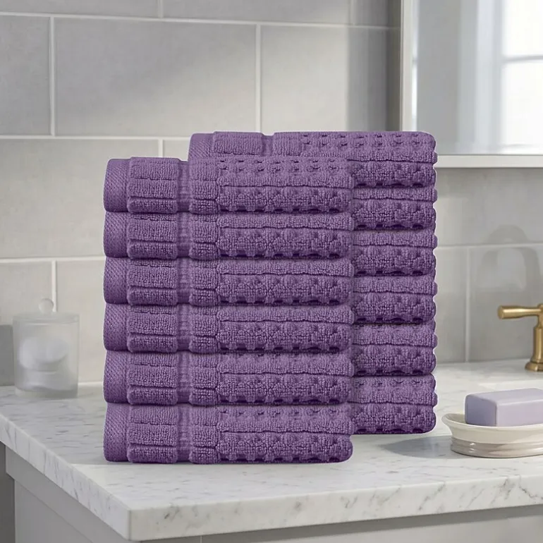 Home Weavers Inc Willow Collection 100% Cotton Zero Twist 12-pc. Quick Dry Washcloth