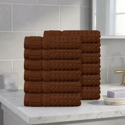 Home Weavers Inc Willow Collection 100% Cotton Zero Twist 12-pc. Quick Dry Washcloth