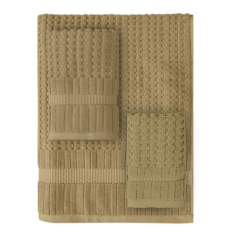 Home Weavers Inc Willow Collection 100% Cotton Zero Twist Super Absorbent 3-pc. Quick Dry Bath Towel Set