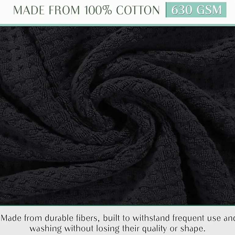 Home Weavers Inc Willow Collection 100% Cotton Zero Twist Super Absorbent 3-pc. Quick Dry Bath Towel Set