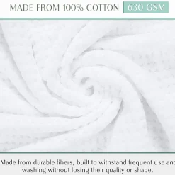 Home Weavers Inc Willow Collection 100% Cotton Zero Twist Super Absorbent 3-pc. Quick Dry Bath Towel Set