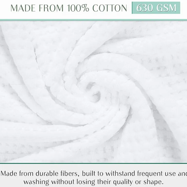 Home Weavers Inc Willow Collection 100% Cotton Zero Twist Super Absorbent 3-pc. Quick Dry Bath Towel Set