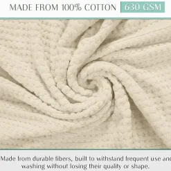 Home Weavers Inc Willow Collection 100% Cotton Zero Twist Super Absorbent 3-pc. Quick Dry Bath Towel Set