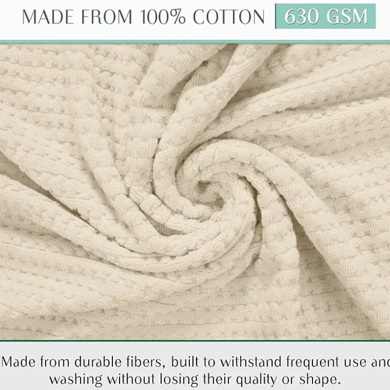 Home Weavers Inc Willow Collection 100% Cotton Zero Twist Super Absorbent 3-pc. Quick Dry Bath Towel Set