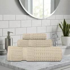 Home Weavers Inc Willow Collection 100% Cotton Zero Twist Super Absorbent 3-pc. Quick Dry Bath Towel Set
