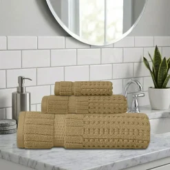 Home Weavers Inc Willow Collection 100% Cotton Zero Twist Super Absorbent 3-pc. Quick Dry Bath Towel Set