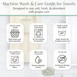 Home Weavers Inc Willow Collection 100% Cotton Zero Twist Super Absorbent 3-pc. Quick Dry Bath Towel Set