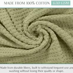 Home Weavers Inc Willow Collection 100% Cotton Zero Twist Super Absorbent 3-pc. Quick Dry Bath Towel Set