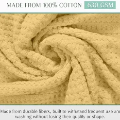 Home Weavers Inc Willow Collection 100% Cotton Zero Twist Super Absorbent 3-pc. Quick Dry Bath Towel Set