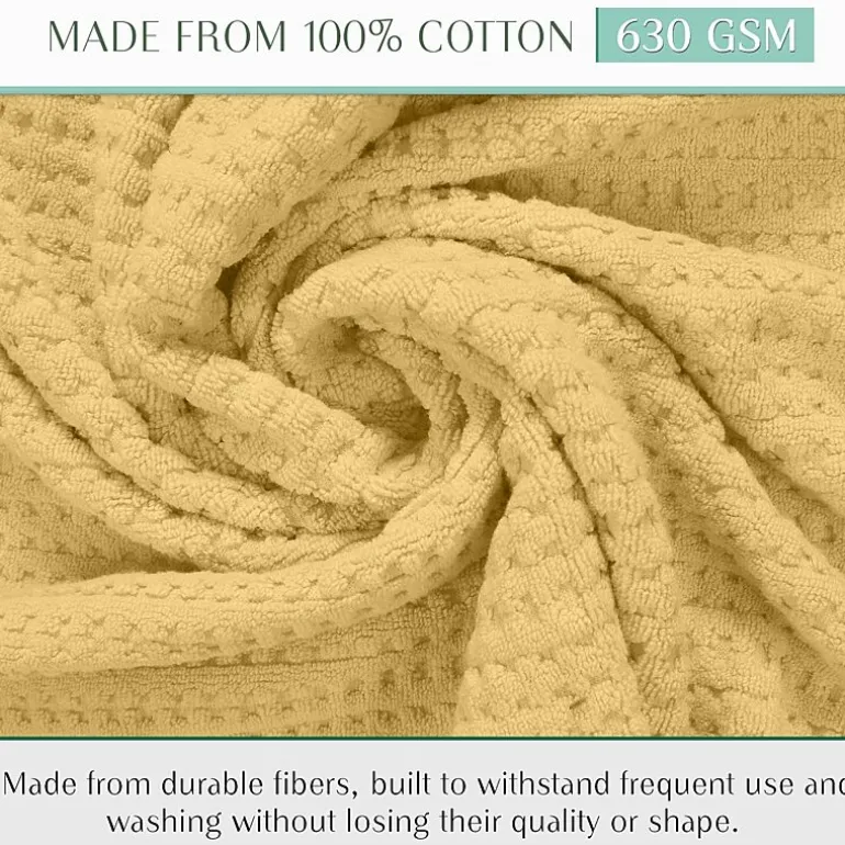 Home Weavers Inc Willow Collection 100% Cotton Zero Twist Super Absorbent 3-pc. Quick Dry Bath Towel Set