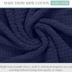 Home Weavers Inc Willow Collection 100% Cotton Zero Twist Super Absorbent 3-pc. Quick Dry Bath Towel Set