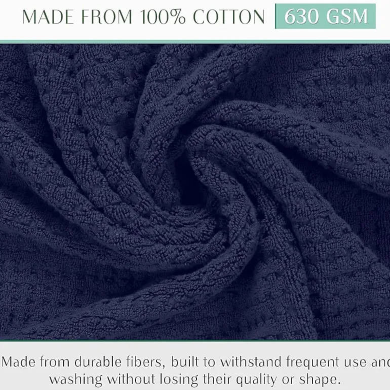 Home Weavers Inc Willow Collection 100% Cotton Zero Twist Super Absorbent 3-pc. Quick Dry Bath Towel Set