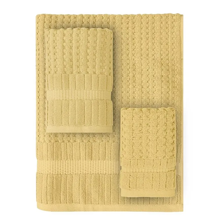 Home Weavers Inc Willow Collection 100% Cotton Zero Twist Super Absorbent 3-pc. Quick Dry Bath Towel Set