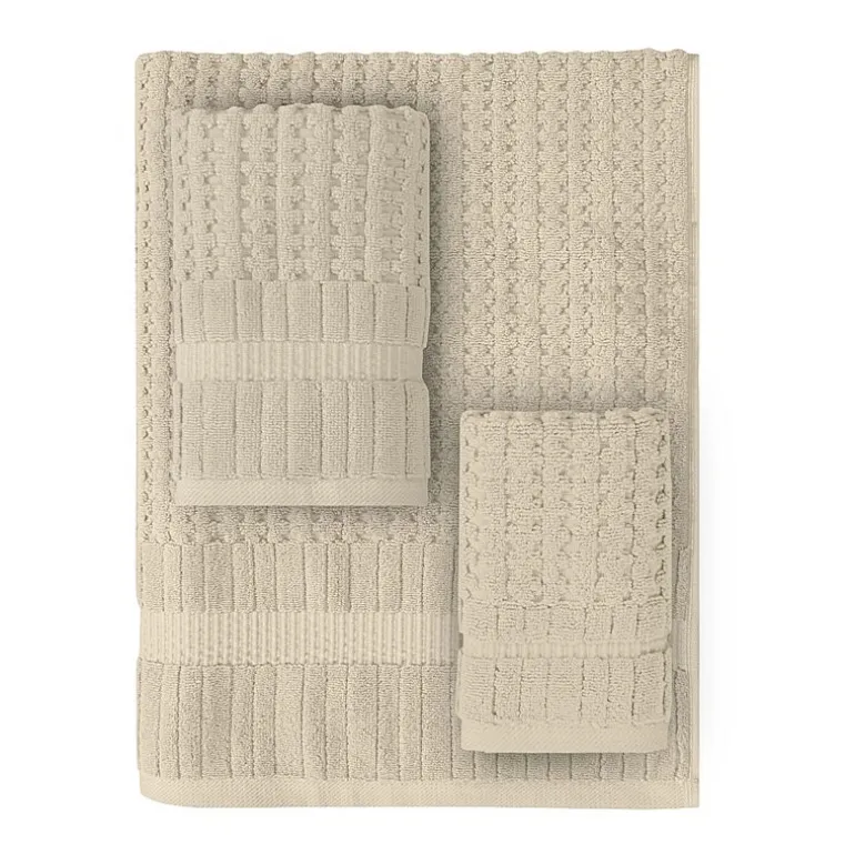 Home Weavers Inc Willow Collection 100% Cotton Zero Twist Super Absorbent 3-pc. Quick Dry Bath Towel Set