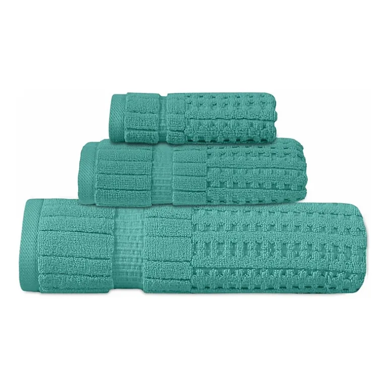 Home Weavers Inc Willow Collection 100% Cotton Zero Twist Super Absorbent 3-pc. Quick Dry Bath Towel Set