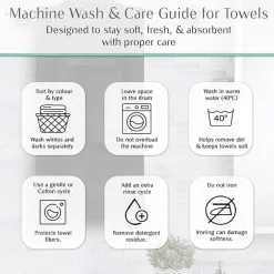 Home Weavers Inc Willow Collection 100% Cotton Zero Twist Super Absorbent 3-pc. Quick Dry Bath Towel Set
