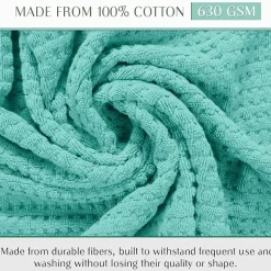 Home Weavers Inc Willow Collection 100% Cotton Zero Twist Super Absorbent 3-pc. Quick Dry Bath Towel Set