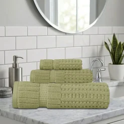 Home Weavers Inc Willow Collection 100% Cotton Zero Twist Super Absorbent 3-pc. Quick Dry Bath Towel Set