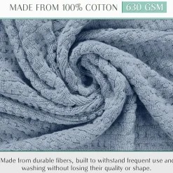 Home Weavers Inc Willow Collection 100% Cotton Zero Twist Super Absorbent 3-pc. Quick Dry Bath Towel Set