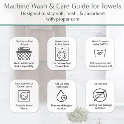 Home Weavers Inc Willow Collection 100% Cotton Zero Twist Super Absorbent 3-pc. Quick Dry Bath Towel Set