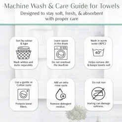 Home Weavers Inc Willow Collection 100% Cotton Zero Twist Super Absorbent 3-pc. Quick Dry Bath Towel Set