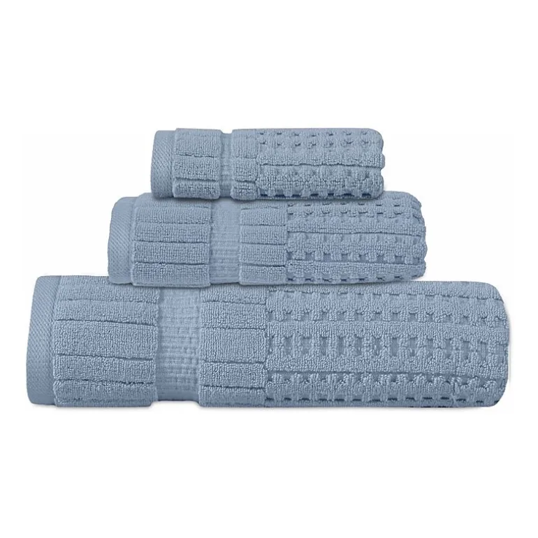 Home Weavers Inc Willow Collection 100% Cotton Zero Twist Super Absorbent 3-pc. Quick Dry Bath Towel Set
