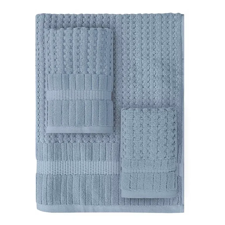 Home Weavers Inc Willow Collection 100% Cotton Zero Twist Super Absorbent 3-pc. Quick Dry Bath Towel Set