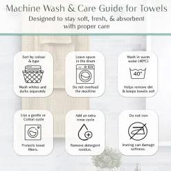 Home Weavers Inc Willow Collection 100% Cotton Zero Twist Super Absorbent 3-pc. Quick Dry Bath Towel Set