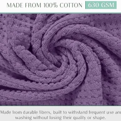 Home Weavers Inc Willow Collection 100% Cotton Zero Twist Super Absorbent 3-pc. Quick Dry Bath Towel Set