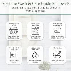 Home Weavers Inc Willow Collection 100% Cotton Zero Twist Super Absorbent 3-pc. Quick Dry Bath Towel Set