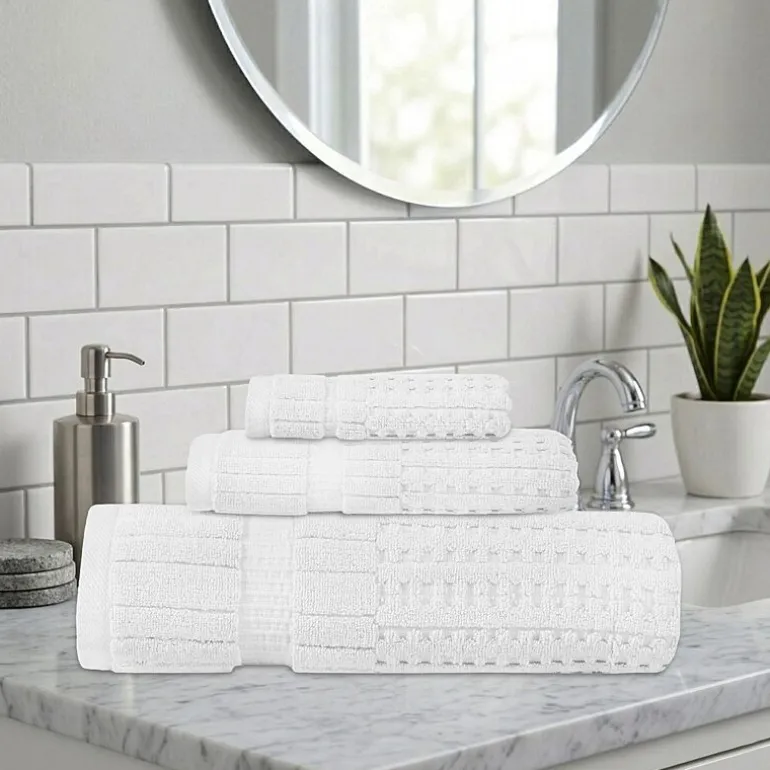 Home Weavers Inc Willow Collection 100% Cotton Zero Twist Super Absorbent 3-pc. Quick Dry Bath Towel Set