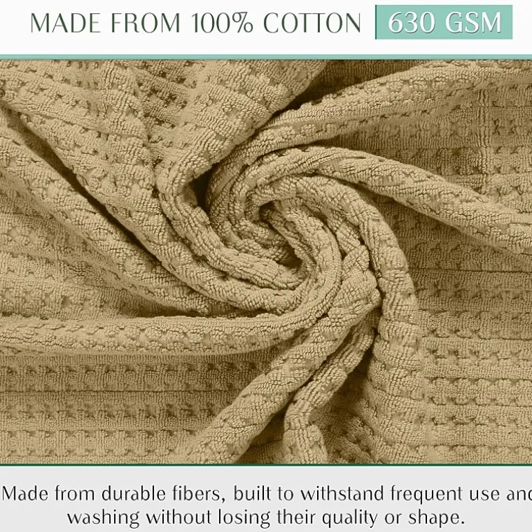 Home Weavers Inc Willow Collection 100% Cotton Zero Twist Super Absorbent 3-pc. Quick Dry Bath Towel Set