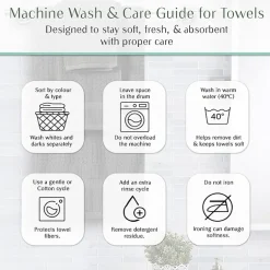 Home Weavers Inc Willow Collection 100% Cotton Zero Twist Super Absorbent 3-pc. Quick Dry Bath Towel Set