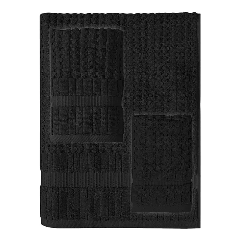 Home Weavers Inc Willow Collection 100% Cotton Zero Twist Super Absorbent 3-pc. Quick Dry Bath Towel Set