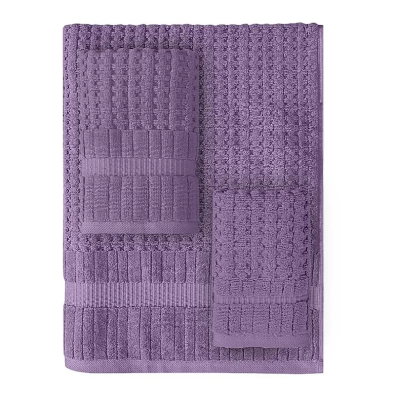 Home Weavers Inc Willow Collection 100% Cotton Zero Twist Super Absorbent 3-pc. Quick Dry Bath Towel Set