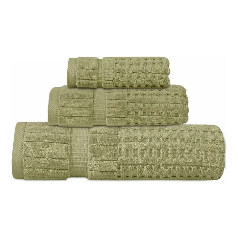 Home Weavers Inc Willow Collection 100% Cotton Zero Twist Super Absorbent 3-pc. Quick Dry Bath Towel Set