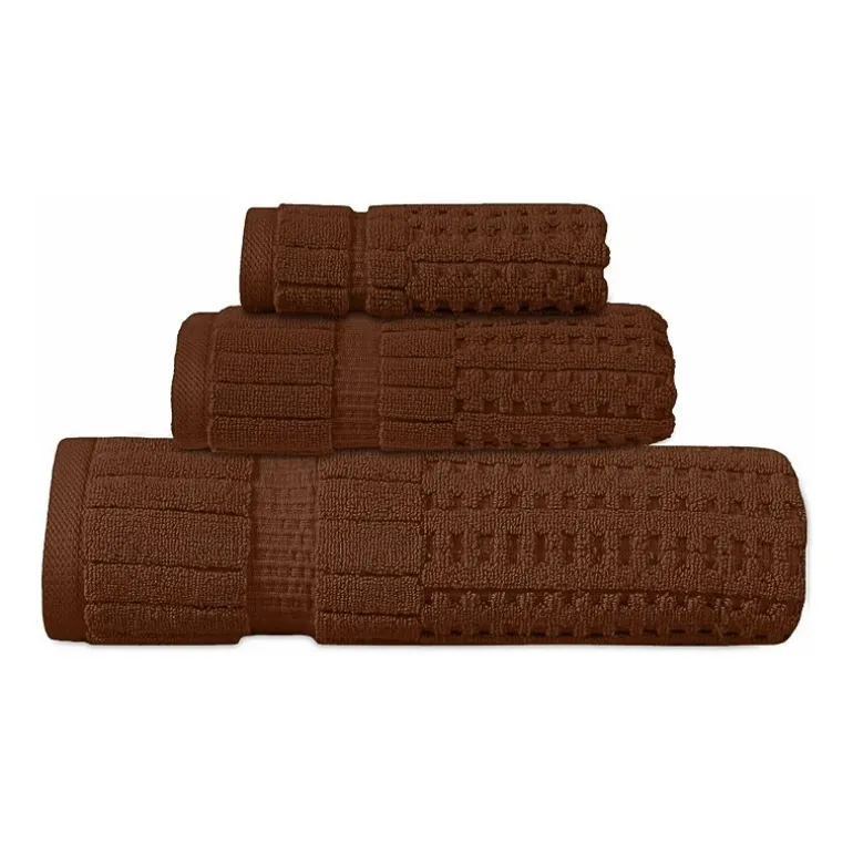 Home Weavers Inc Willow Collection 100% Cotton Zero Twist Super Absorbent 3-pc. Quick Dry Bath Towel Set
