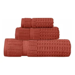 Home Weavers Inc Willow Collection 100% Cotton Zero Twist Super Absorbent 3-pc. Quick Dry Bath Towel Set