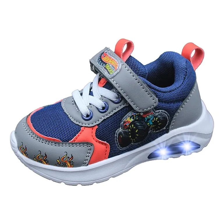 Hot Wheels Monster Trucks Toddler Boys' Light-Up 9 Toddler Boys Hot Wheels Sneakers