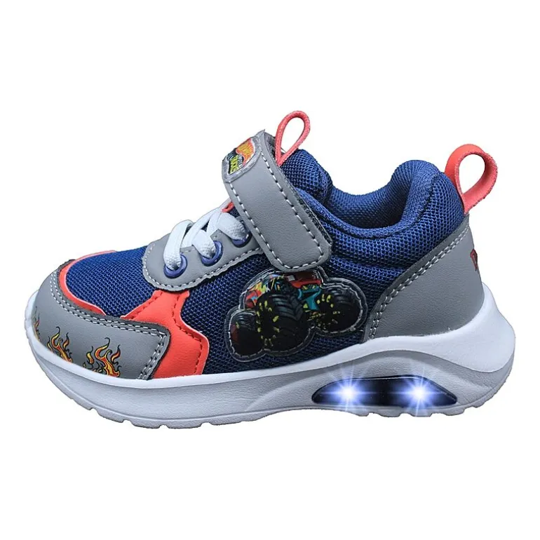 Hot Wheels Monster Trucks Toddler Boys' Light-Up 9 Toddler Boys Hot Wheels Sneakers