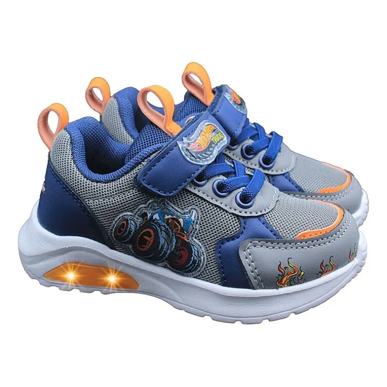 Hot Wheels Monster Trucks Toddler Boys' Light-Up 9 Toddler Boys Hot Wheels Sneakers