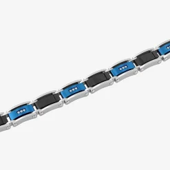 (H / Si2-I1) Mens Stainless Steel Solid 8 1/2 Inch Link Bracelet