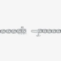(H / Si2) Womens 10 Ct.T.W. Lab Grown White Diamond 10K Gold 7.25 Inch Tennis Bracelet