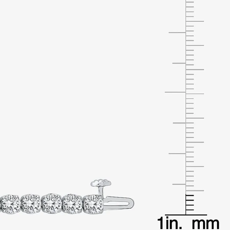 (H / Si2) Womens 10 Ct.T.W. Lab Grown White Diamond 10K Gold 7.25 Inch Tennis Bracelet