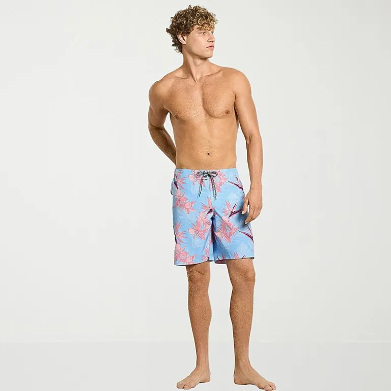 Hurley Mens Drawstring Waist 9 1/2" Ombre Swim Trunks