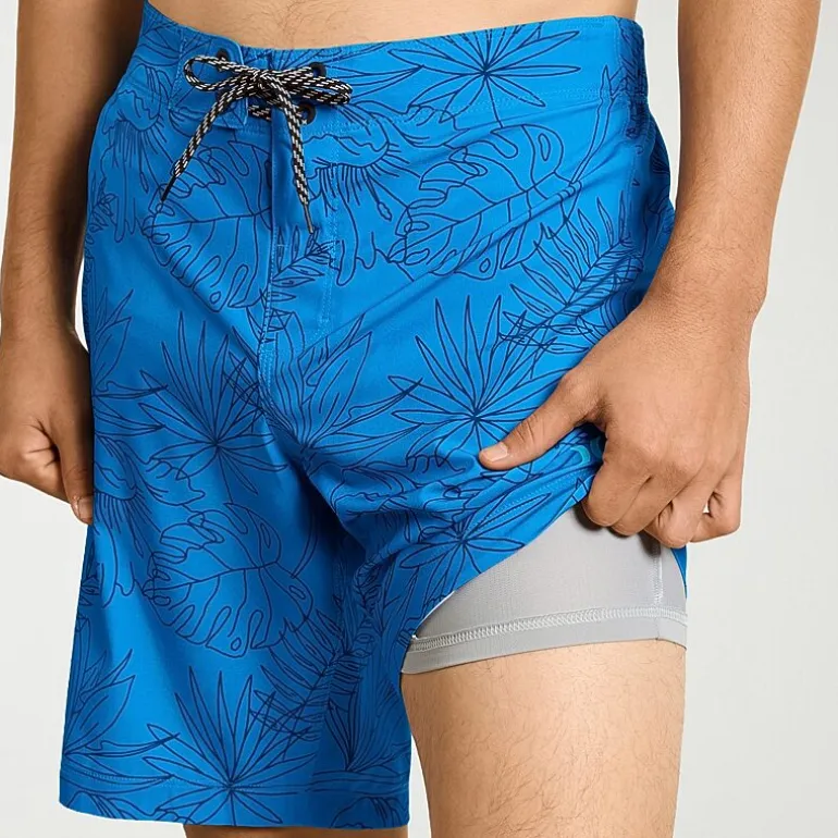 Hurley Mens Drawstring Waist 9 1/2" Ombre Swim Trunks