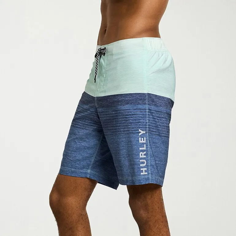 Hurley Mens Drawstring Waist 9 1/2" Ombre Swim Trunks