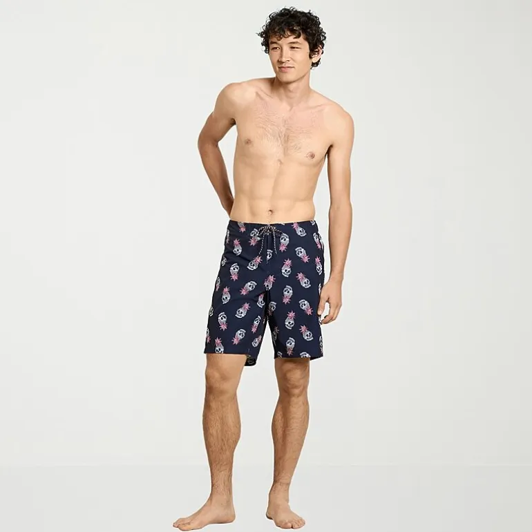 Hurley Mens Drawstring Waist 9 1/2" Ombre Swim Trunks