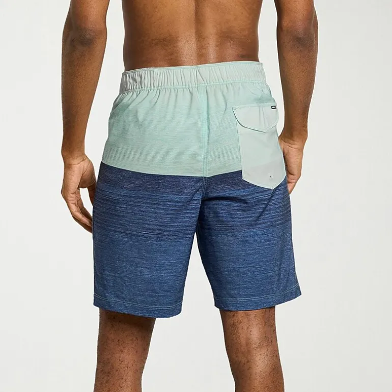 Hurley Mens Drawstring Waist 9 1/2" Ombre Swim Trunks