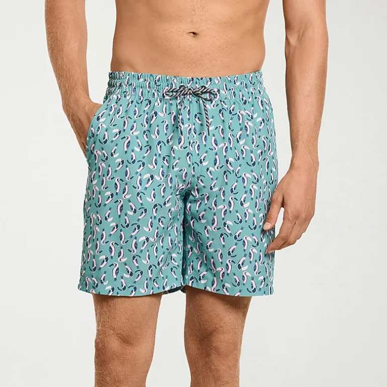 Hurley Mens Drawstring Waist 7 1/2" Ombre Swim Trunks